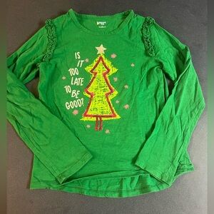 Festive Green Long Sleeve Tee